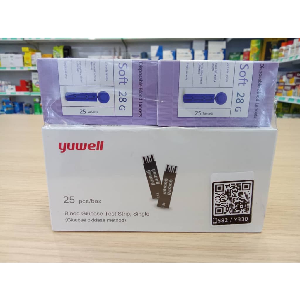 Gluco strips with lancet set