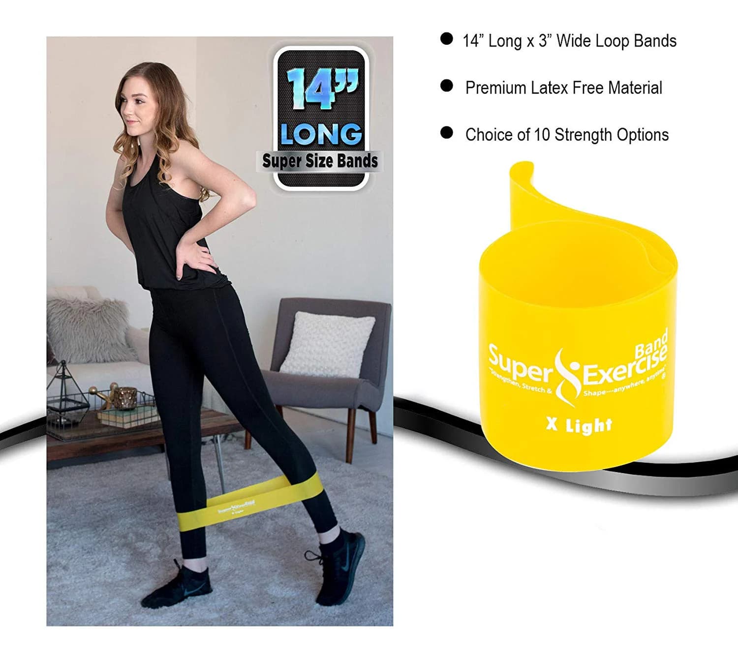 Latex Exercise Bands -Yellow